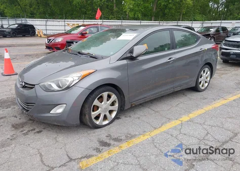 2012 Hyundai Elantra Limited z USA, uszkodzony, nr VIN 5NPDH4AE9CH082409